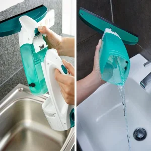 Aspirator pentru geamuri Leifheit, aspirare umeda si uscata, functia standby, sistem ciclonic, 0.1 l, 5 V, albastru