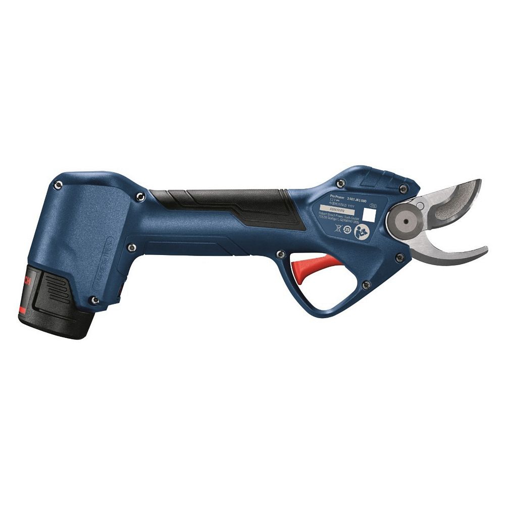 Foarfeca de gradina Bosch Pro Pruner​​​​​​​, pentru crengi si vie, lama otel, cu 2 acumulatori 3 Ah si incarcator, 30.2 x 5.5 x 9.9 cm 2