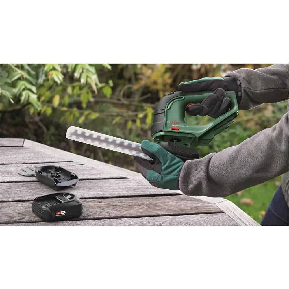 ​Foarfeca electrica pentru tuns iarba / arbusti, 2in1, tehnologia Syneon, acumulator Li-Ion 18 V, 2 Ah 2