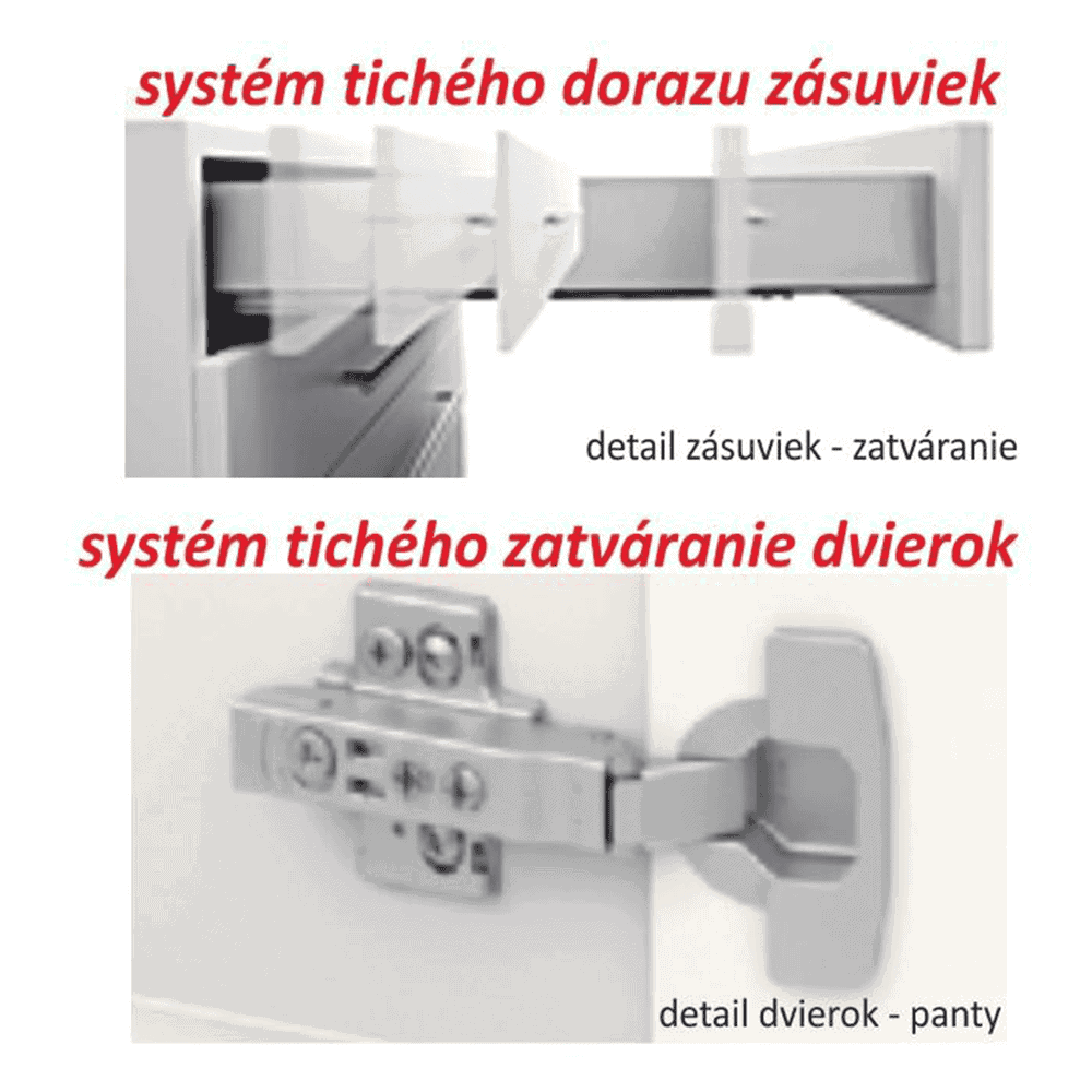 Dulap inferior cu 3 sertare, stejar sonoma, LINE 5