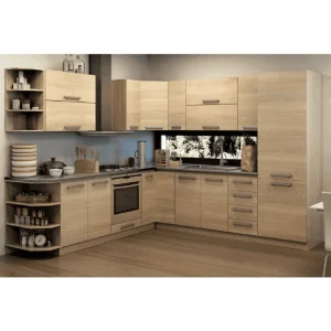 Cabinet superior, alb/stejar sonoma, NOVA PLUS NOPL-002-OH
