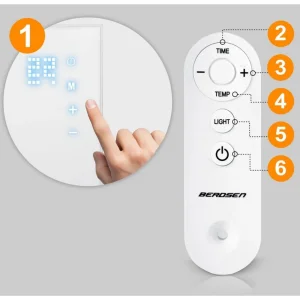 Incalzitor cu infrarosu, afisaj LED, panou de control tactil, telecomanda, aplicatie Tuya Smart, termostat incorporat, protectie la supraincalzire, 720 W, IPX4, 120 x 60 cm