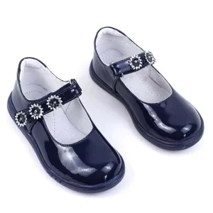 ​Pantofi usori , de copii , cu bareta decorata 1527-BLEUMARIN/MC