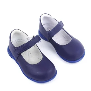 Pantofi usori , de copii , din piele naturala, cu talpa groasa 2072-BLEUMARIN