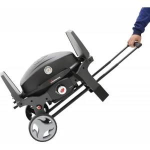 ​Carucior pliabil, troller cu maner retractabil, accesoriu pentru gratar, dimensiune 63x51x2 cm