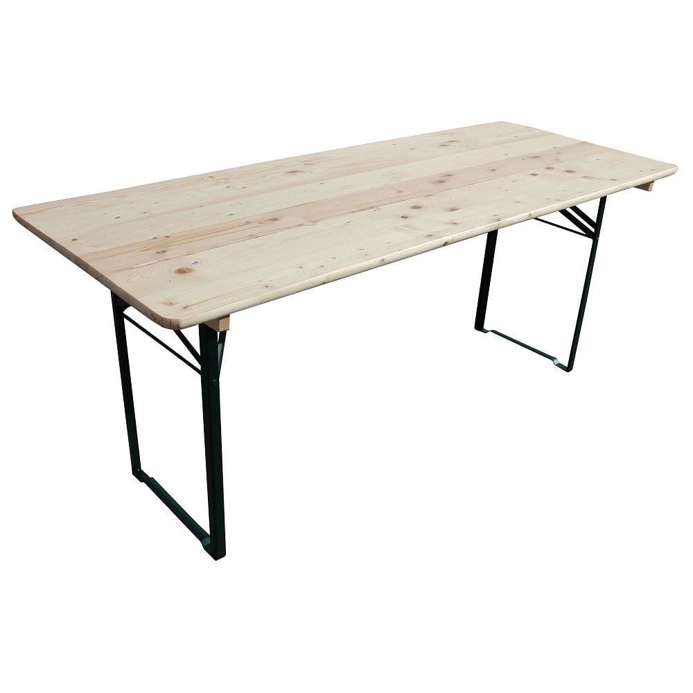 Set mobilier gradina DacEnergy©, cadru din otel, blatul si sezutul din lemn, dimeniuni 180 x 70 cm, culoare crem 4