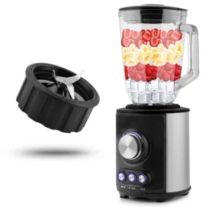 Blender, 800 W, 3 functii suplimentare - zdrobirea ghetii, smoothie si pulsatie, protectie la supraincalzire, protectie impotriva asamblarii incorecte, 1,5 l, negru