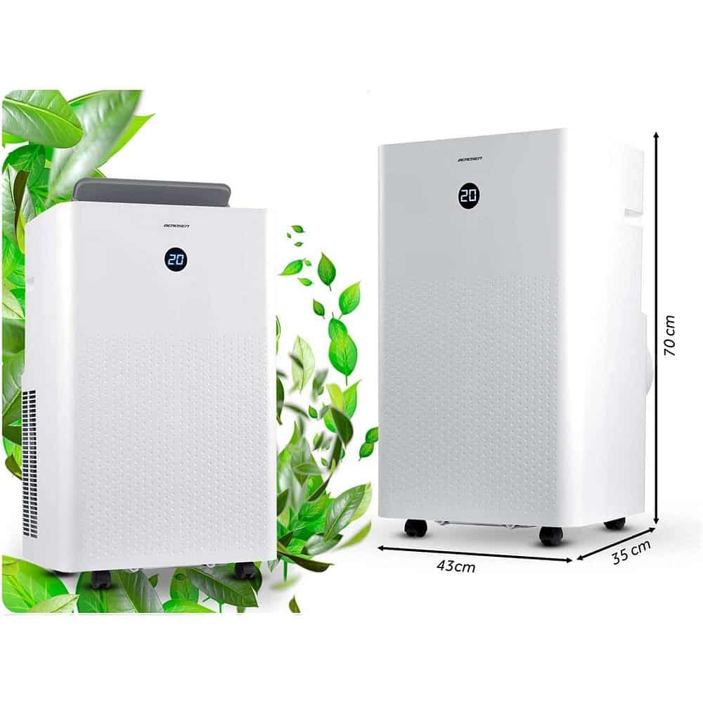 Aparat de aer conditionat portabil, raceste, incalzeste, dezumidifica, ventileaza, functie de somn, temperatura de la 16 la 32°C, afisaj LED, panou de control tactil, telecomanda, aplicatie Tuya, blocare pentru copii, 14000 BTU 2