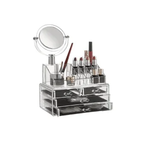 Organizator cosmetice din acril cu 4 sertare